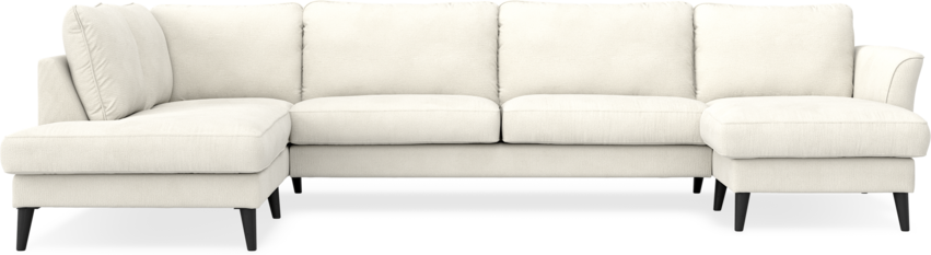 Bridge - 3-sits soffa med divan vänster och schäslong höger - Vit