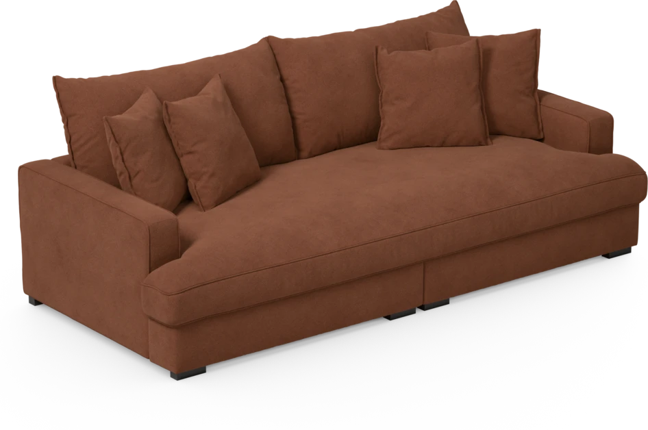Rossi - 3-sits soffa, hel dyna - Orange