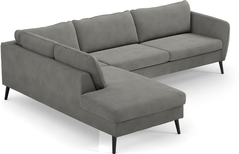 County - 2,5-sits soffa med divan vänster - Grå