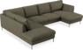 Madison Lux - 2-sits soffa med divan vänster och schäslong höger - Brun