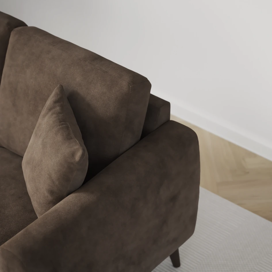 Eden - 3-sits soffa - Brun