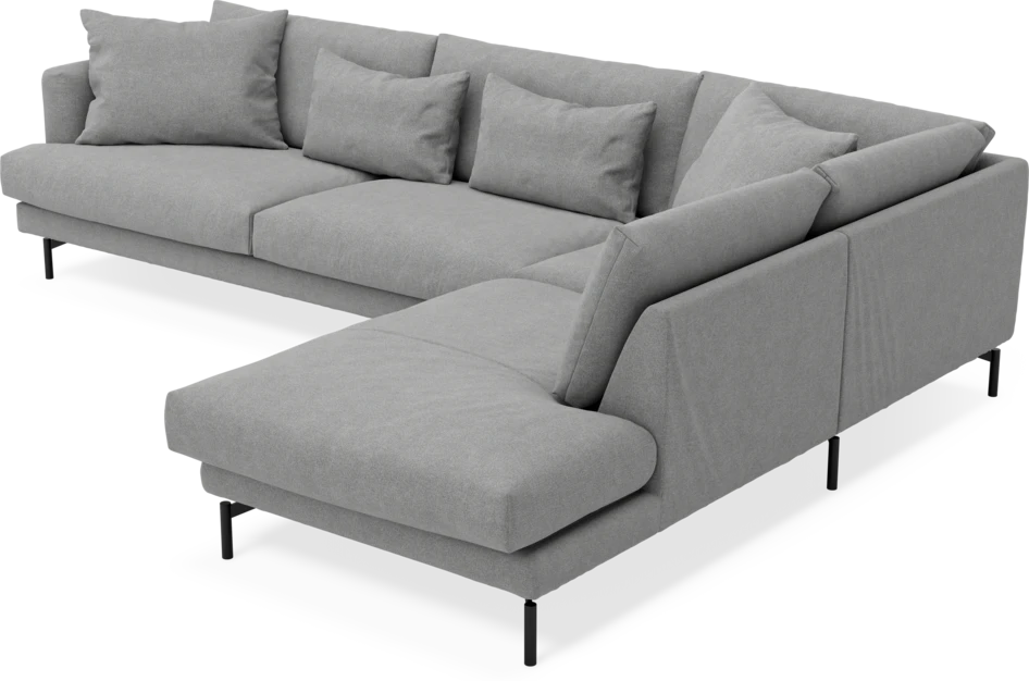 Harper - 3-sits soffa med divan höger - Grå