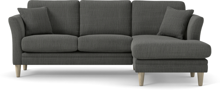 Eden - 2-sits soffa med schäslong - Grå