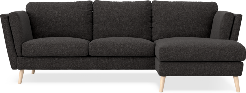 Madison - 2-sits soffa med schäslong höger - Svart