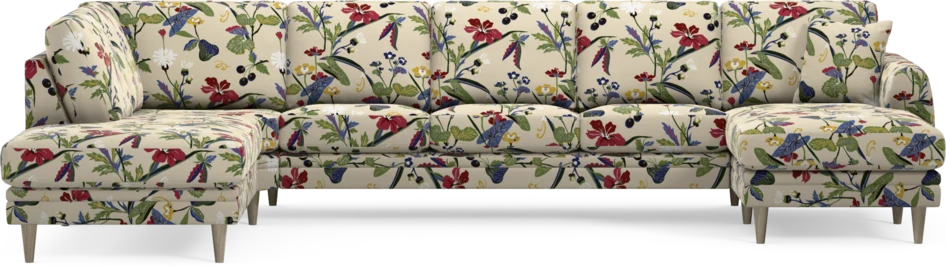Eden - 3-sits soffa med divan vänster och schäslong höger - Flerfärgad