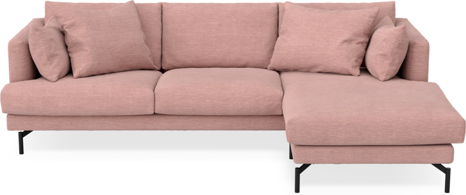 Harper - 4-sits med schäslong höger  - Rosa