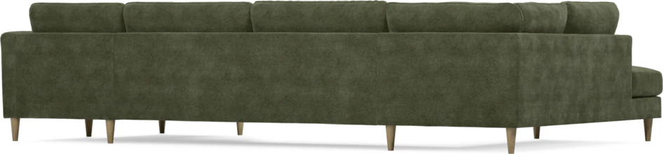 Bridge - 3-sits soffa med divan vänster och schäslong höger - Grön