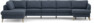 County - 4-sits soffa med divan vänster och schäslong höger - Blå