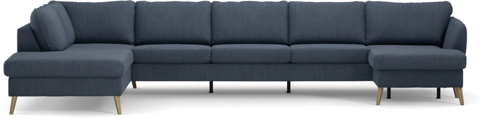 County - 4-sits soffa med divan vänster och schäslong höger - Blå