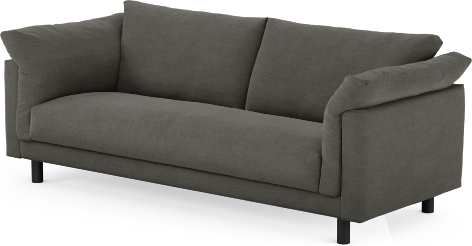Cherrie - 3-sits soffa, hel dyna, fast klädsel - Grå