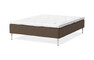 Sense Delux - Ramsäng, dubbelsäng med bäddmadrass Dream Delux vit, 160 cm - Brun