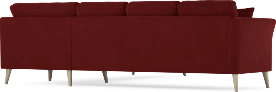 Eden - Hörnsoffa, 3+3-sits - Röd