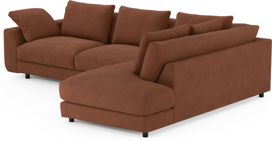 Amie - 3-sits med divan höger - Orange