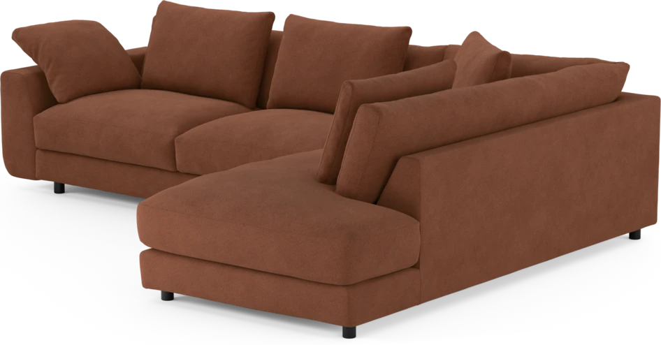 Amie - 3-sits med divan höger - Orange