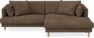 Harper - 4-sits med schäslong XL höger - Brun