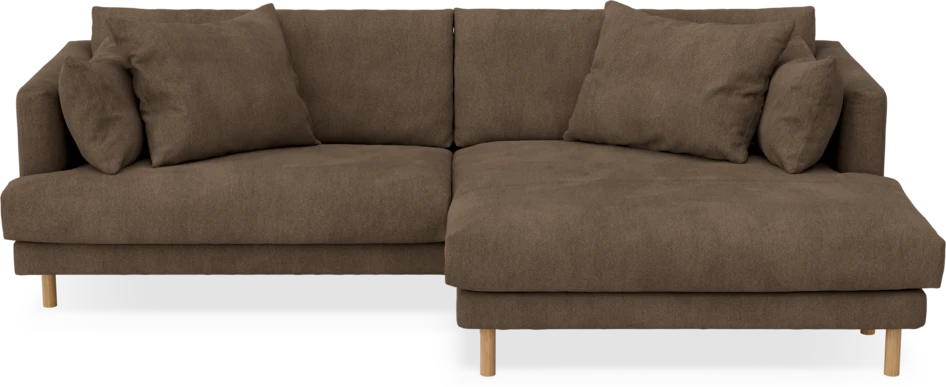 Harper - 4-sits med schäslong XL höger - Brun
