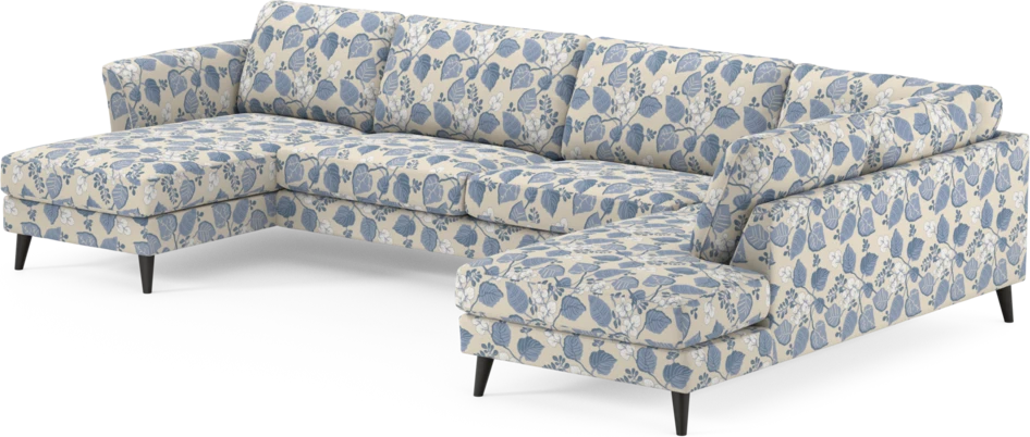 Bridge - 3-sits soffa med schäslong vänster och divan höger - Blå