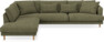 Harper - 3-sits soffa med divan vänster - Grön