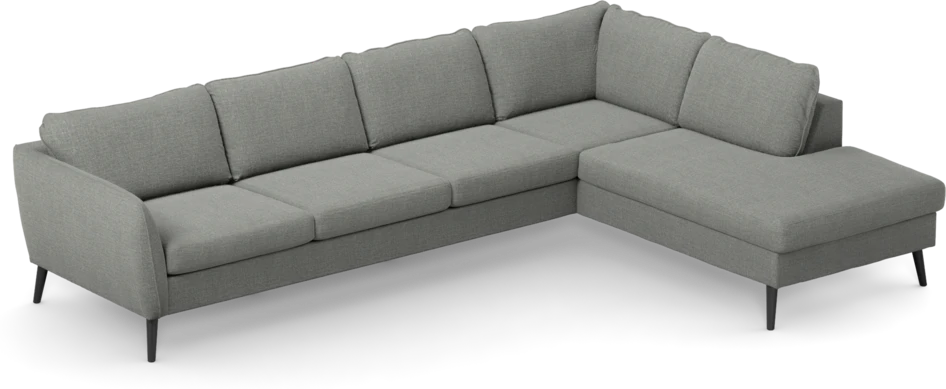 County - 3-sits soffa med divan höger - Grå