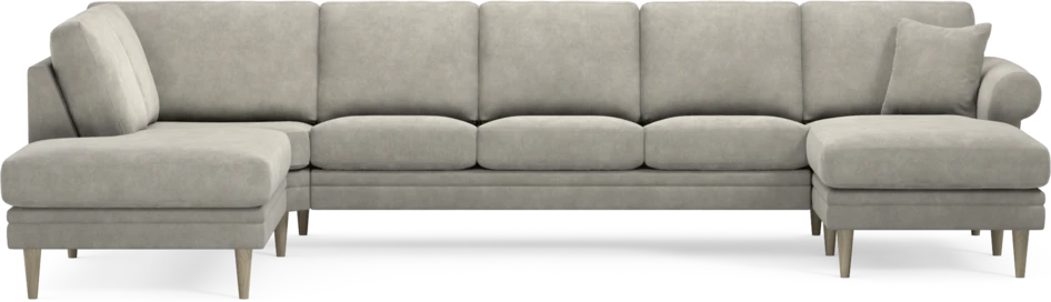 Eden - 3-sits soffa med divan vänster och schäslong höger - Grå