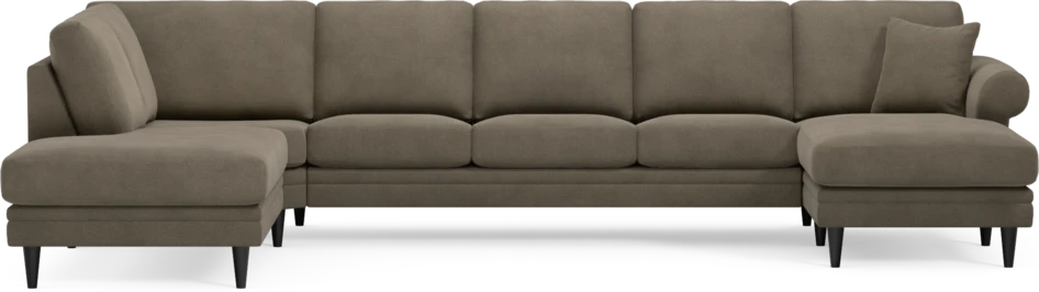Eden - 3-sits soffa med divan vänster och schäslong höger - Beige