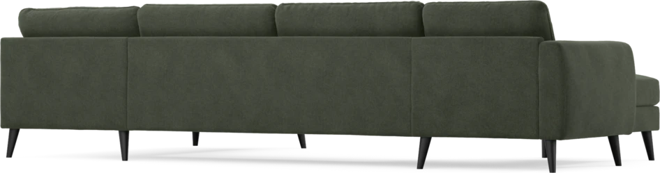 Bridge - 3-sits soffa med schäslong vänster och divan höger - Grön