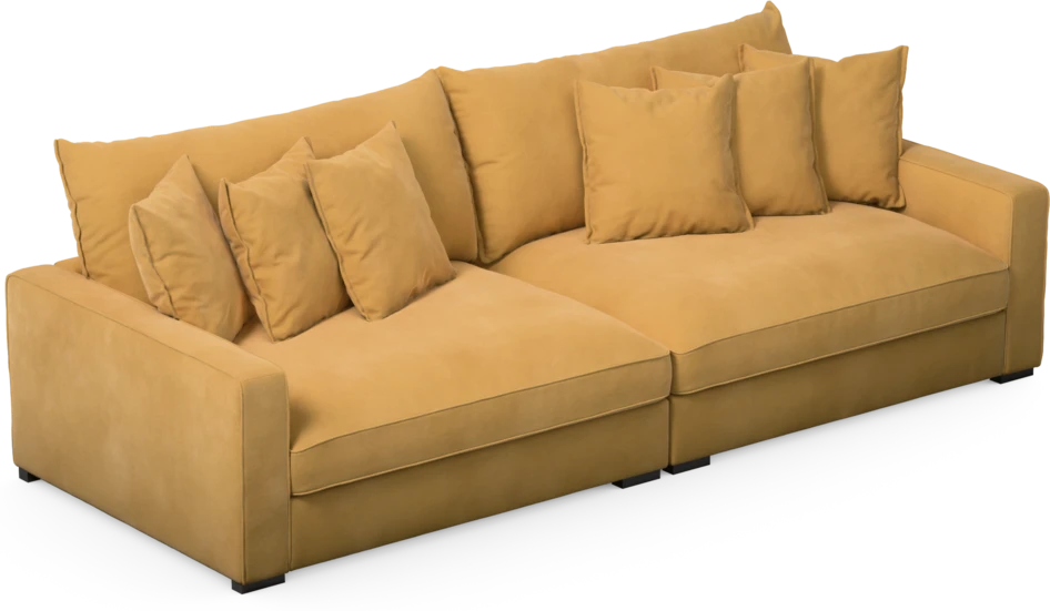 Rossi - 4-sits soffa - Gul