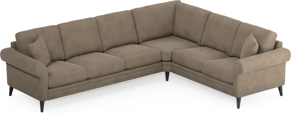 Eden - Hörnsoffa, 3+2-sits - Brun