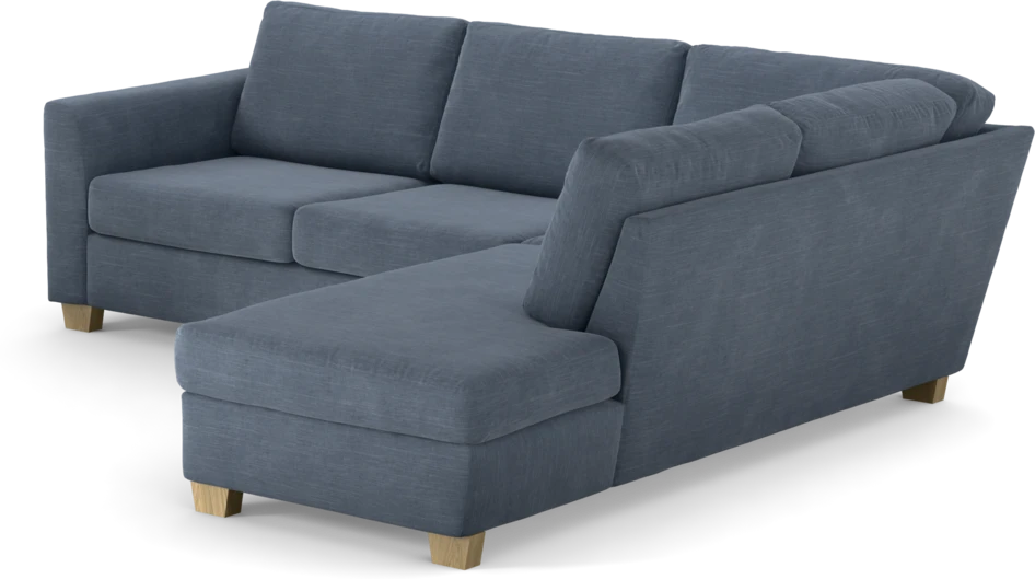 Friday - 2,5-sits soffa med divan höger - Blå