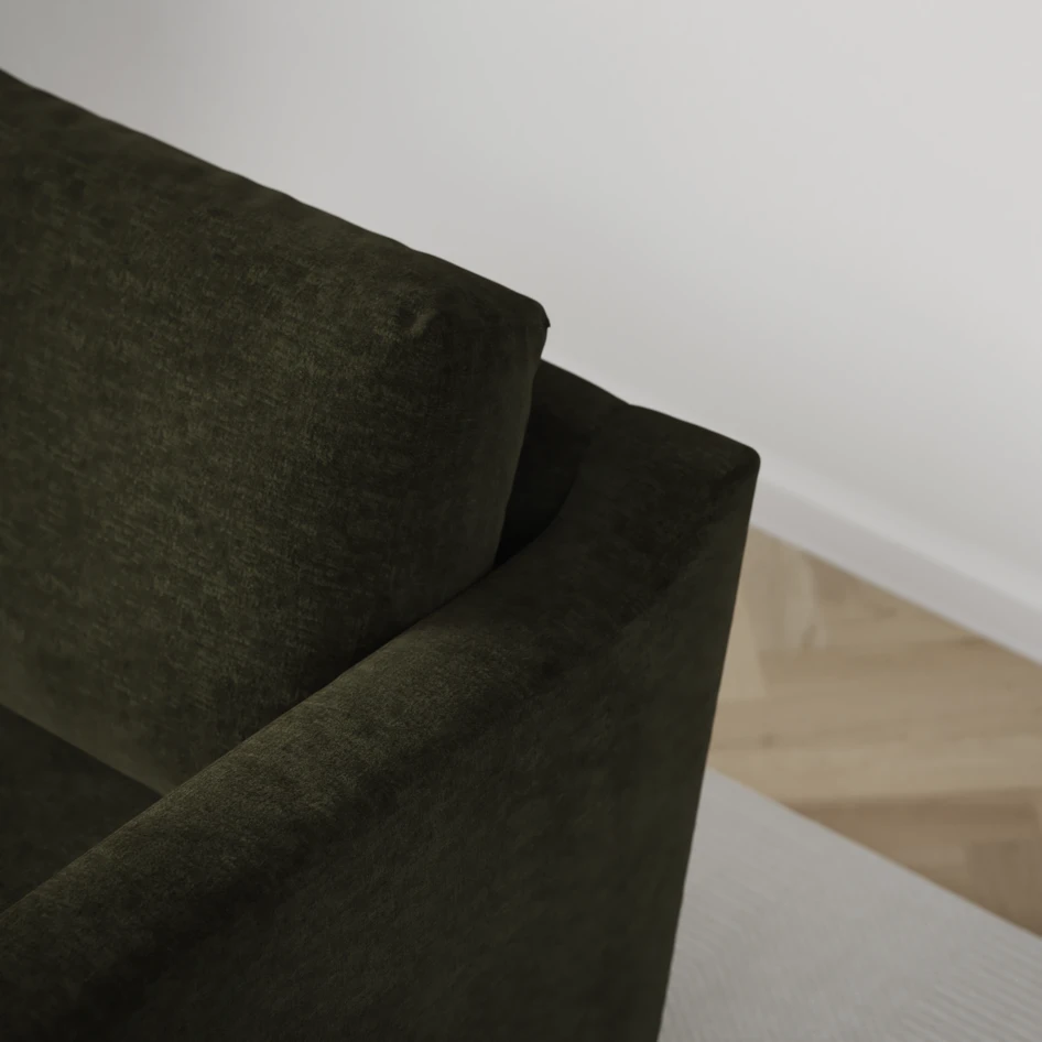 Friday - 2,5-sits soffa med divan höger - Grön