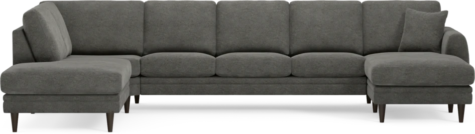 Eden - 3-sits soffa med divan vänster och schäslong höger - Grå