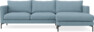 Impression Delux - 3-sits soffa med schäslong höger - Blå
