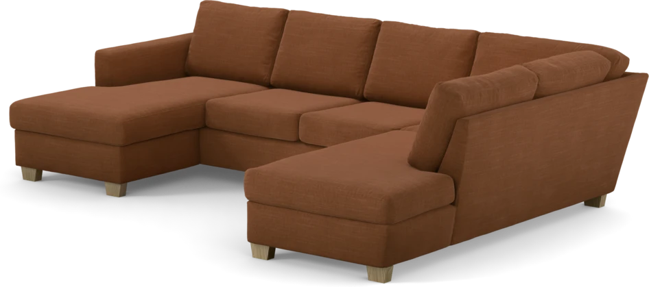 Friday - 3-sits soffa med schäslong vänster och divan höger - Orange
