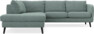 Madison - 2-sits soffa med divan vänster - Turkos