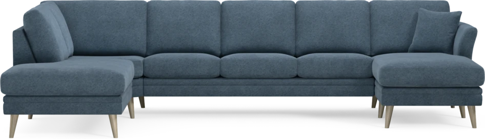 Eden - 3-sits soffa med divan vänster och schäslong höger - Blå
