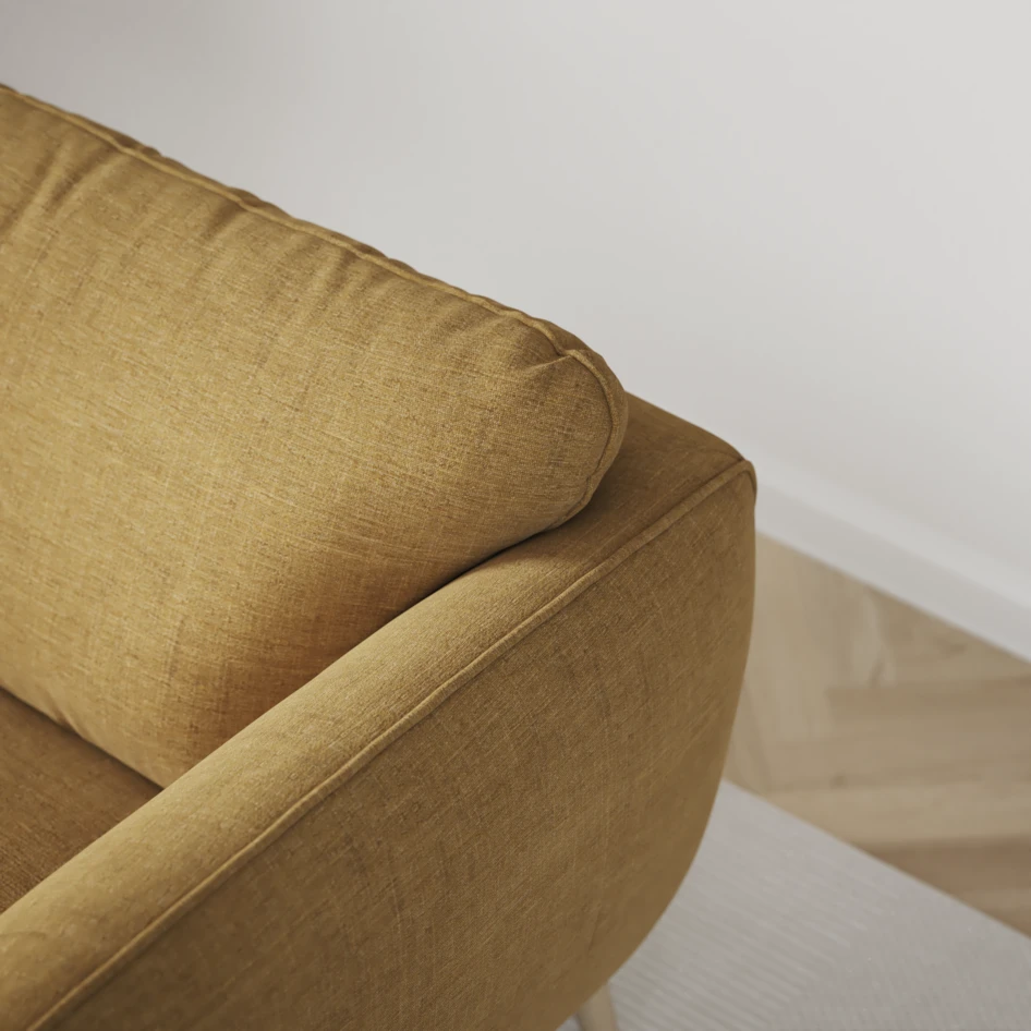 Madison Lux - 2-sits soffa med divan vänster och schäslong höger - Gul