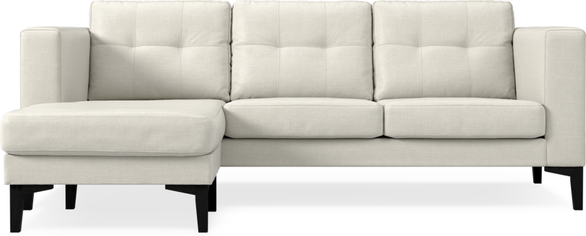 Rio - 3-sits soffa med schäslong vänster - Vit