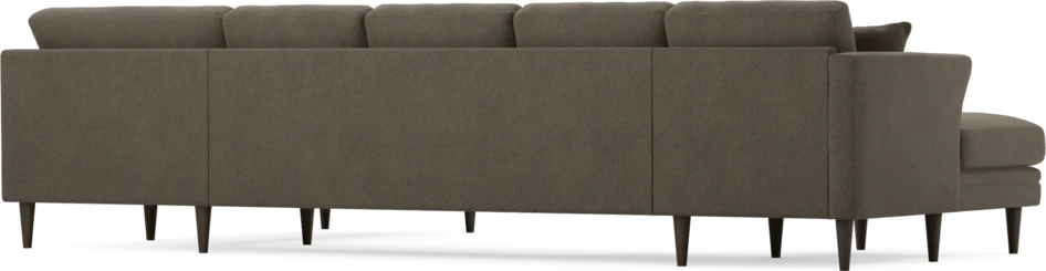 Eden - 3-sits soffa med schäslong vänster och divan höger - Brun