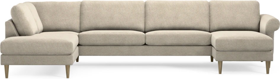 Bridge - 3-sits soffa med divan vänster och schäslong höger - Beige