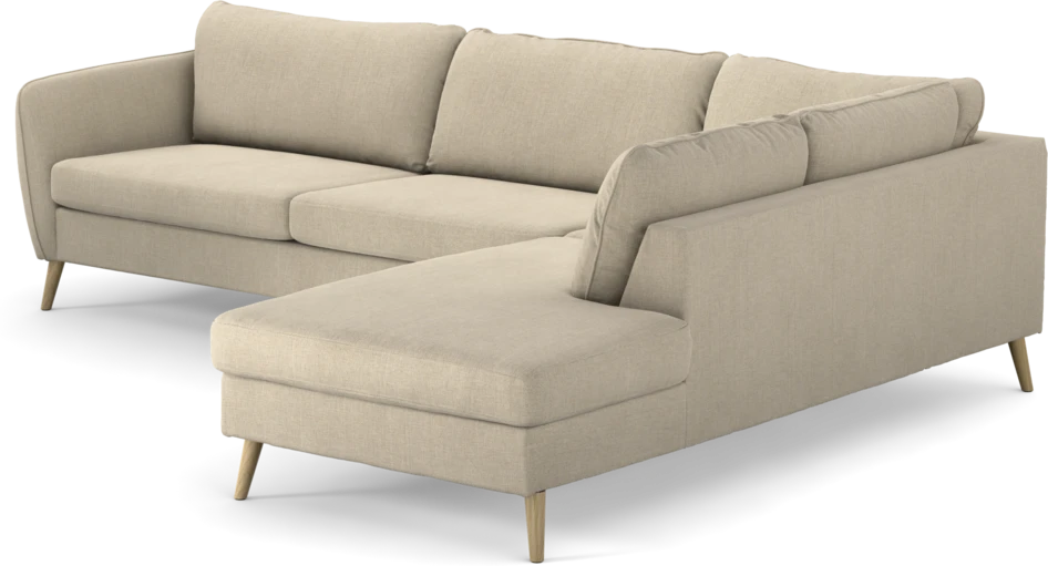 County - 2,5-sits soffa med divan höger - Beige