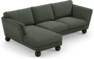 Madison Lux - 2-sits soffa med schäslong vänster - Grön