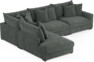 Rossi - 3-sits soffa med divan vänster - Grå
