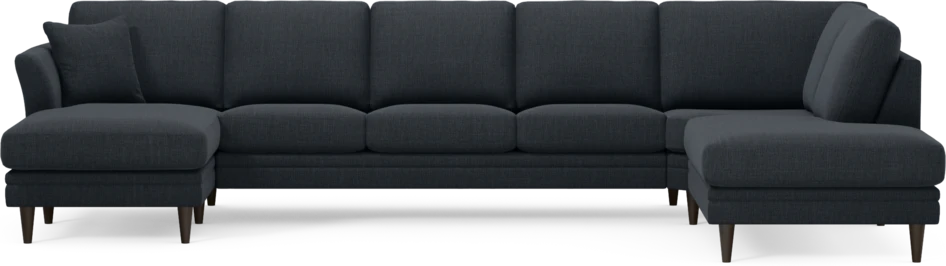 Eden - 3-sits soffa med schäslong vänster och divan höger - Blå