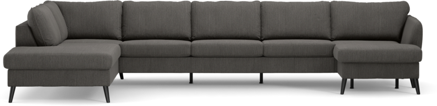 County - 4-sits soffa med divan vänster och schäslong höger - Brun