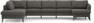 County - 4-sits soffa med divan vänster och schäslong höger - Brun