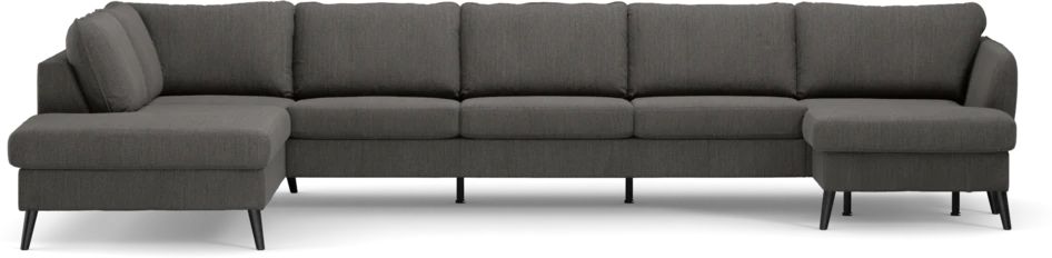 County - 4-sits soffa med divan vänster och schäslong höger - Brun