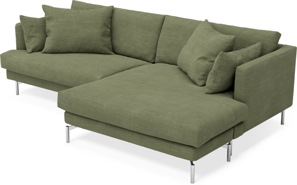 Harper - 4-sits med schäslong XL höger - Grön