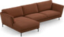 Madison Lux - 3-sits soffa med schäslong vänster - Röd