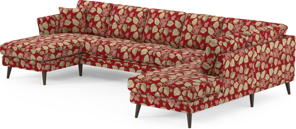 Eden - 3-sits soffa med schäslong vänster och divan höger - Flerfärgad