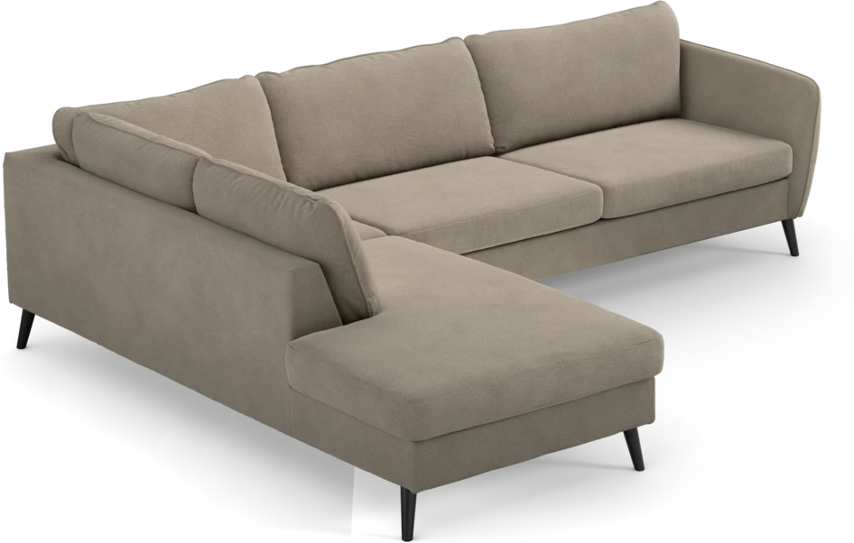 County - 2,5-sits soffa med divan vänster - Beige
